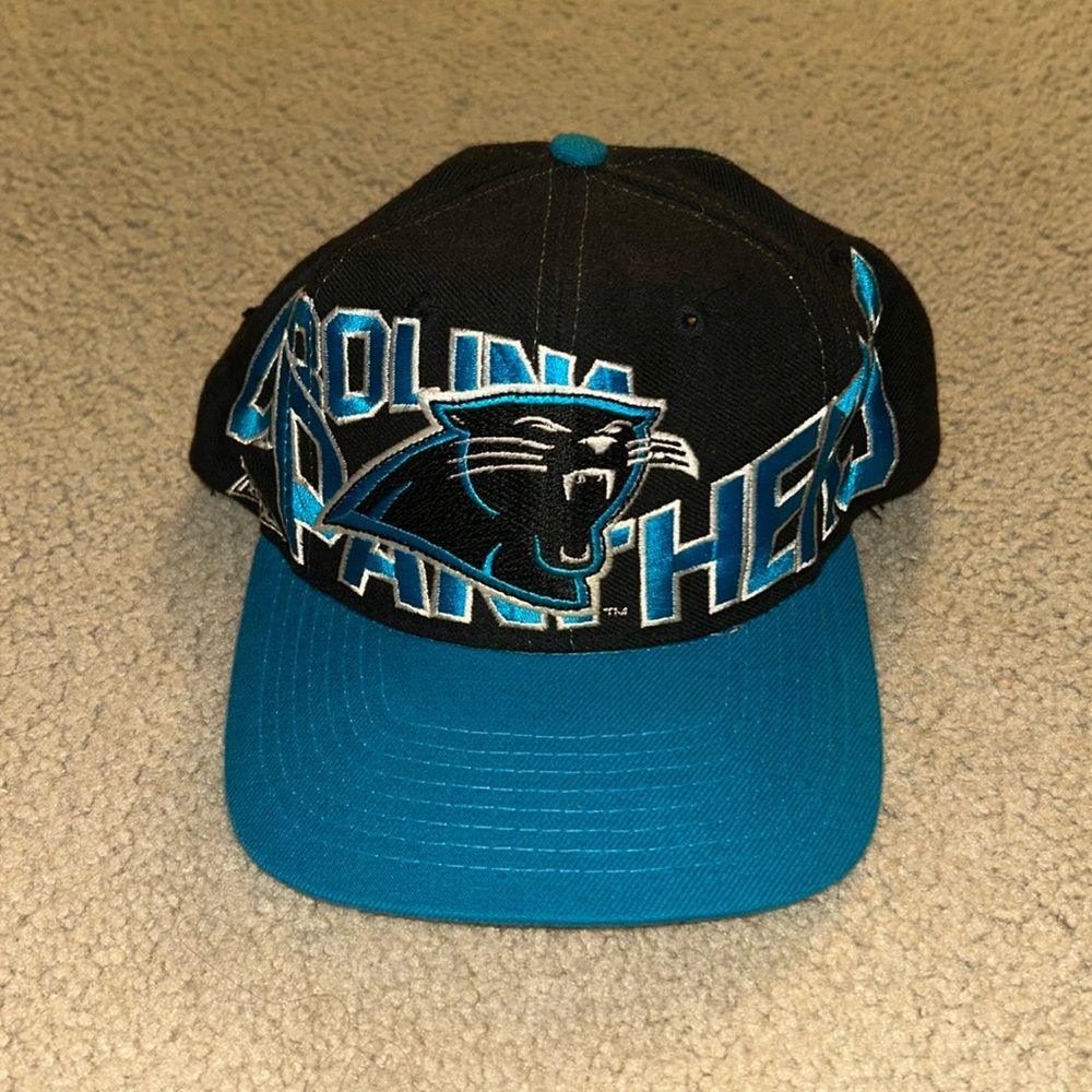 Carolina Panthers Vintage Black and Blue 90s Cap